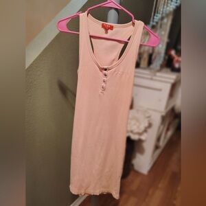 Guess Blush Pink Buttoned Dress